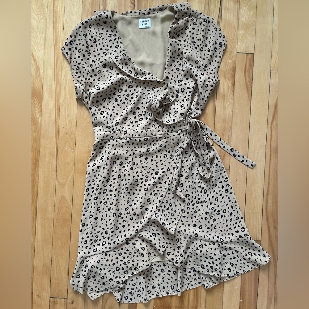 Sunday Best Leopard Print Mini Dress